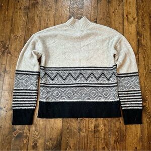 Banana Republic Beige and Black Turtleneck Sweater